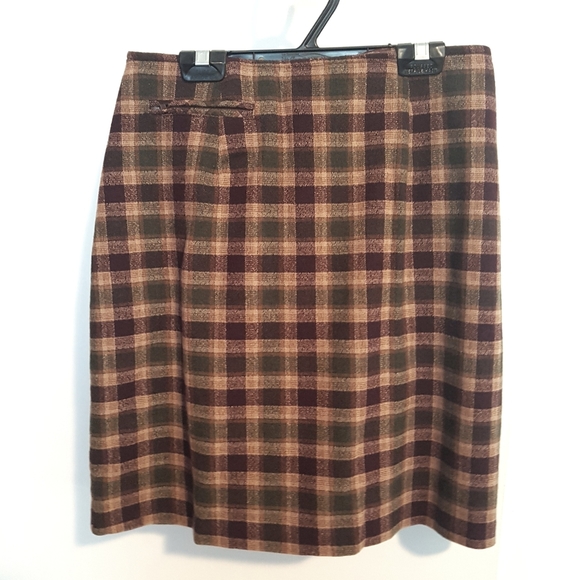 Vintage Wool blend plaid skirt (with pocket!) - Picture 1 of 2